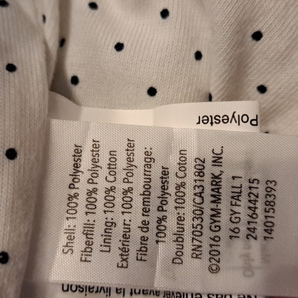 Gymboree girls size 3-6 months quilted blue jacket, small defect on collar - Picture 4 of 8